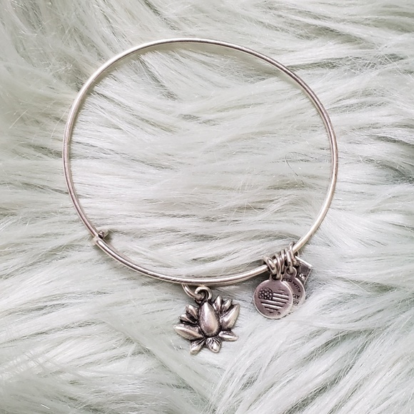 Alex and Ani Jewelry - Alex and ani lotus flower silver bracelet